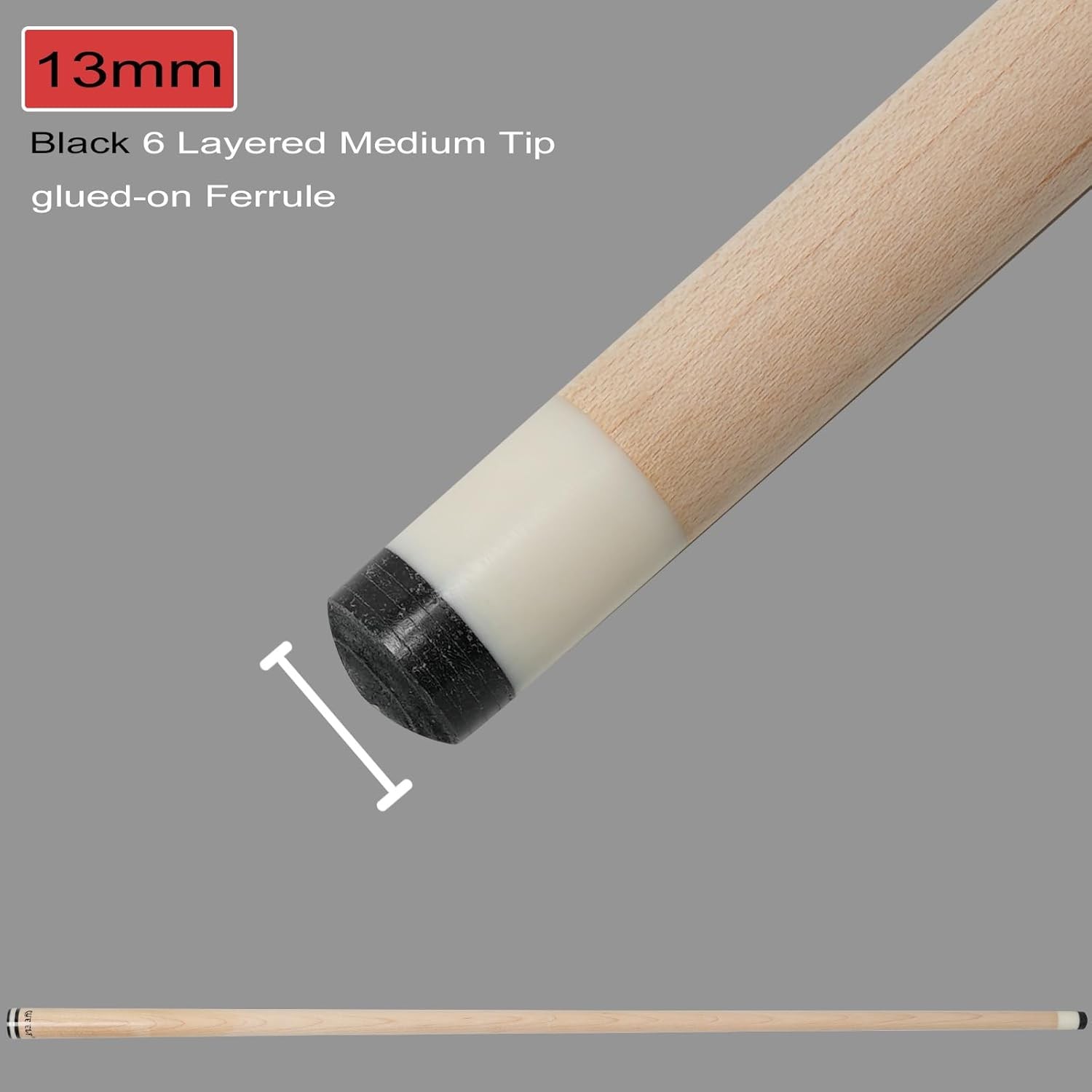 Low Deflection Pool Cue with Hard Case