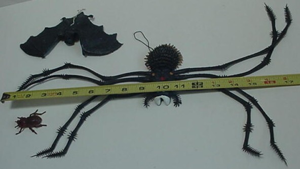 Rubber Black Spider 17" 1970s Bat Vintage