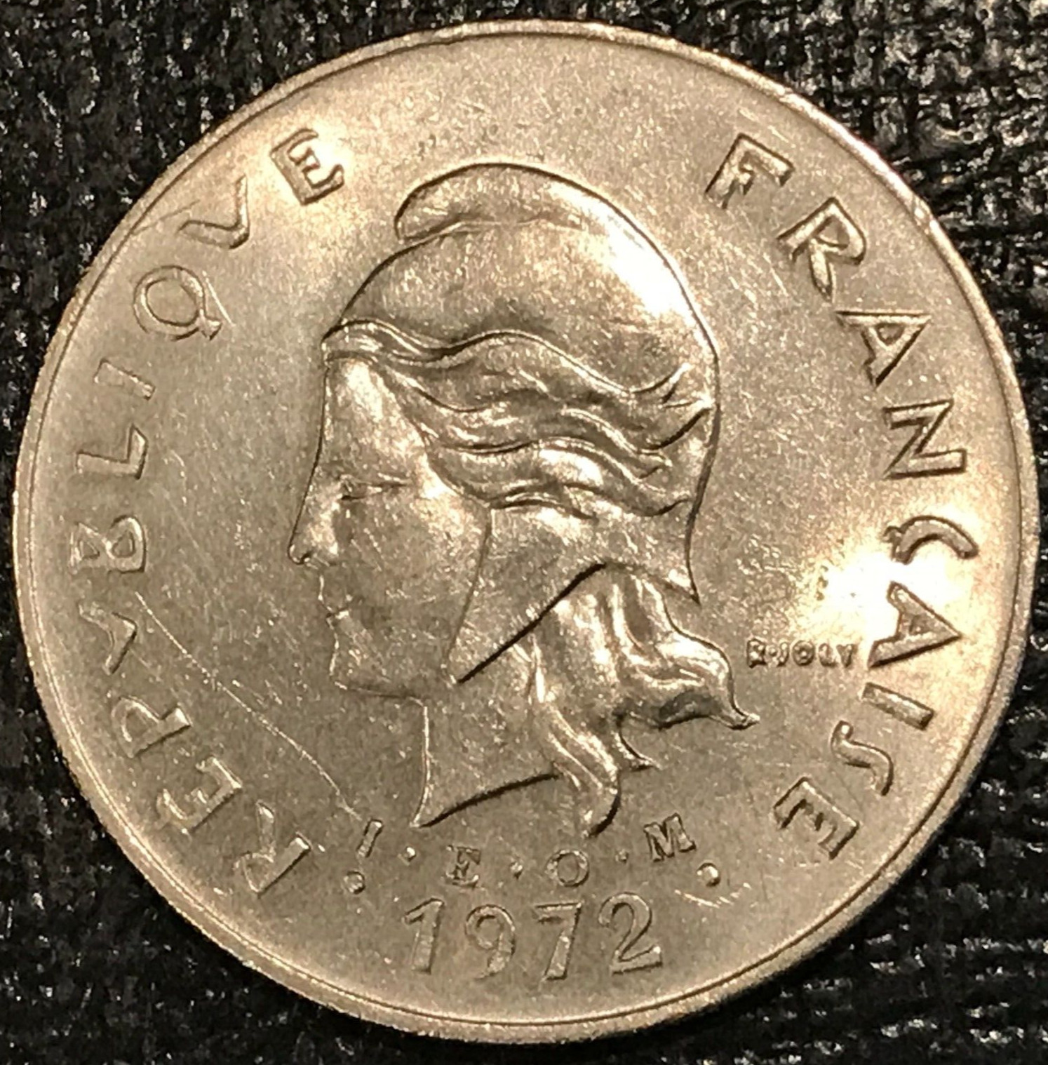 HIGH GRADE AU/UNC DETAILS 1972 FRANCE NEW CALEDONIA 50 FRANCS COIN-NOV374