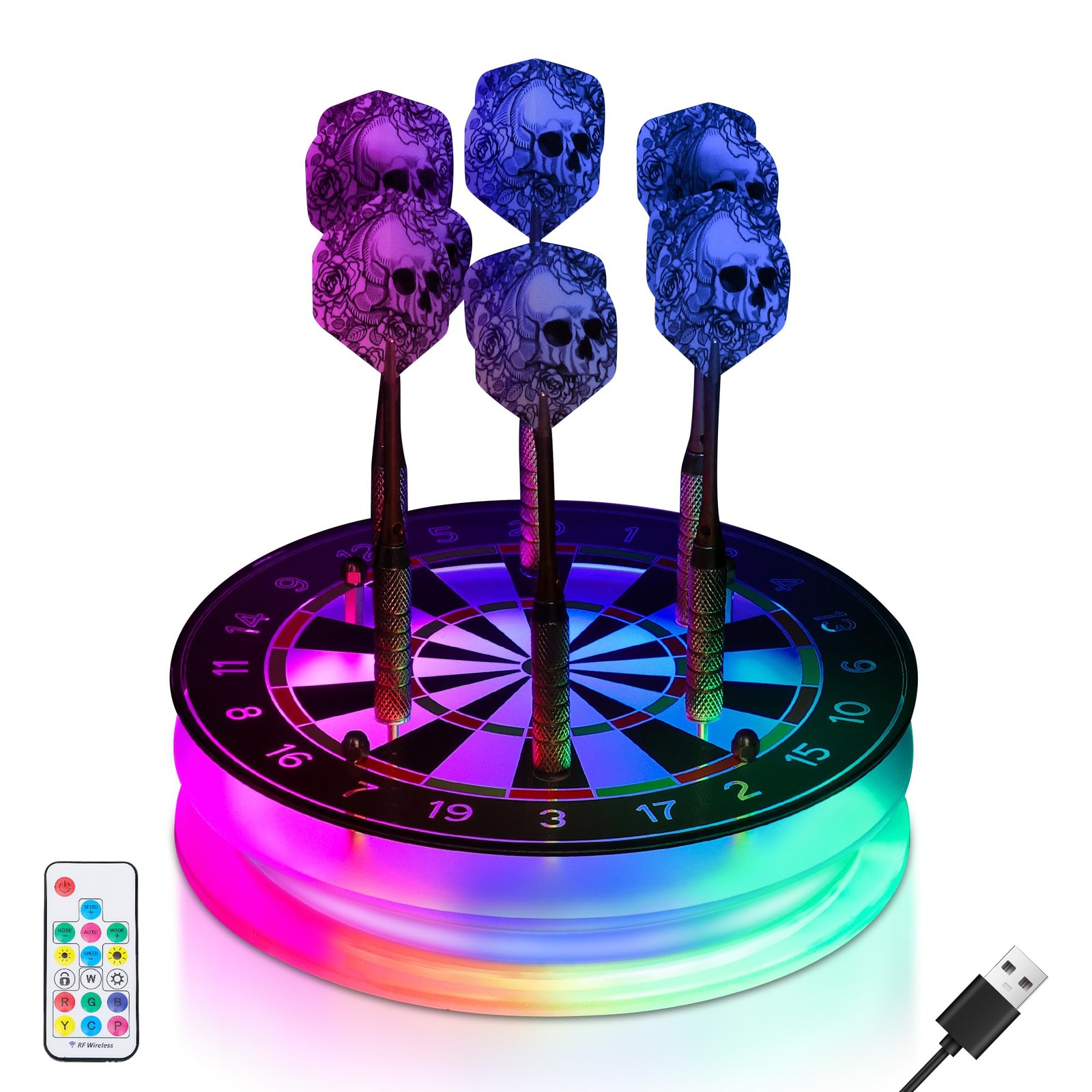 Light Up Dart Holder, Christmas White Elephant Gifts for Men or Darts Enthusi...