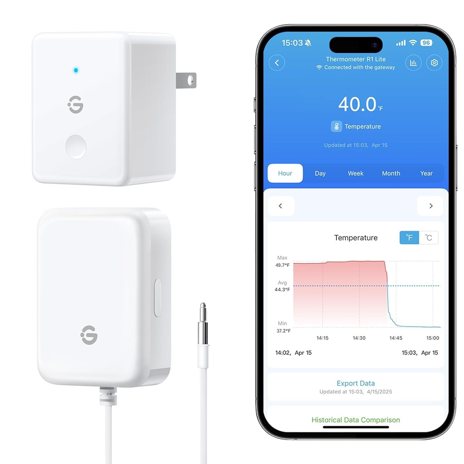 GoveeLife WiFi Refrigerator Thermometer Alarm App Control 2 4G
