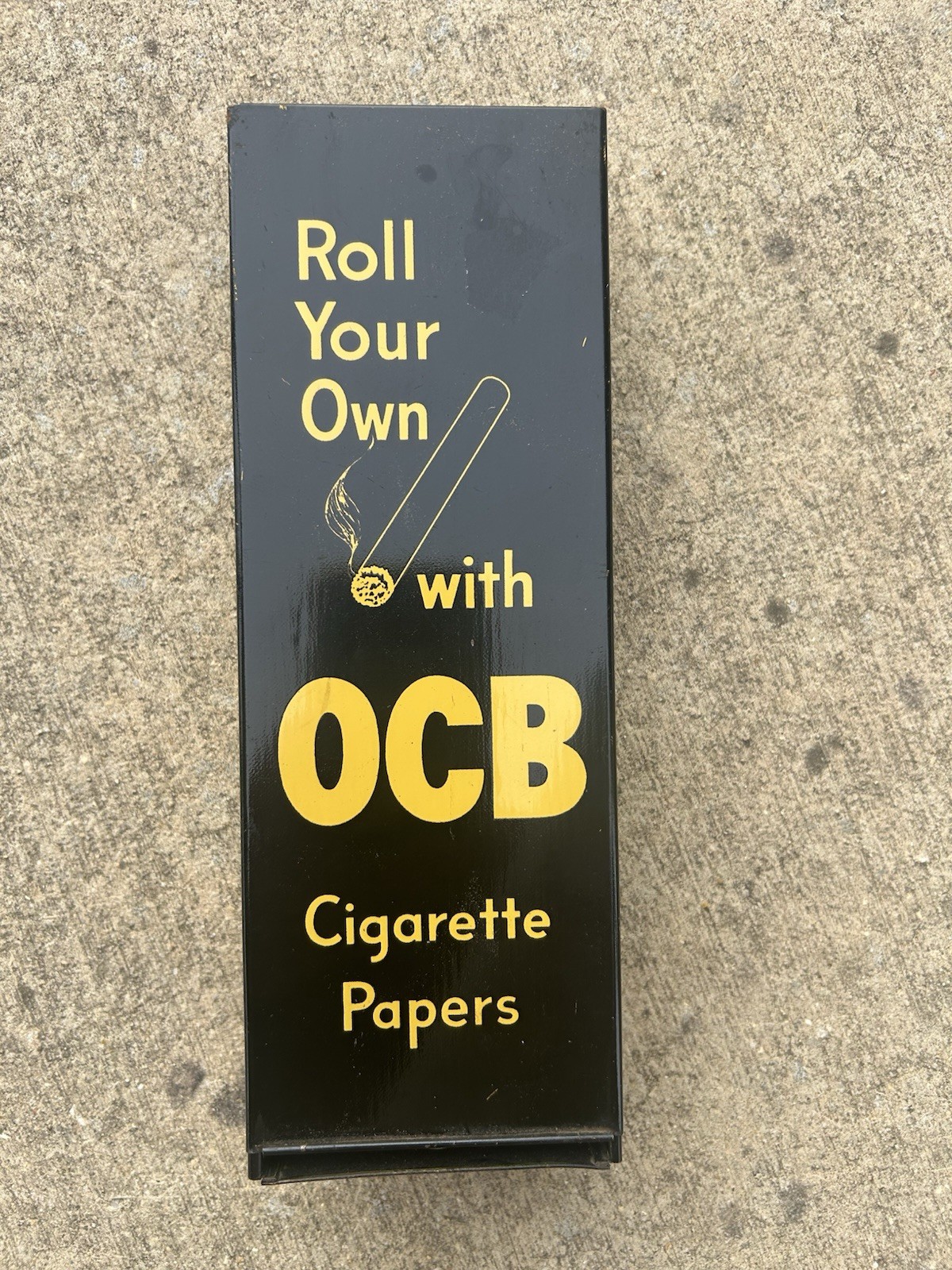 VINTAGE 5c OCB ROLLING PAPERS STORE DISPENSER,MERCHANDISER,METAL,STASH,GIFT,PROP