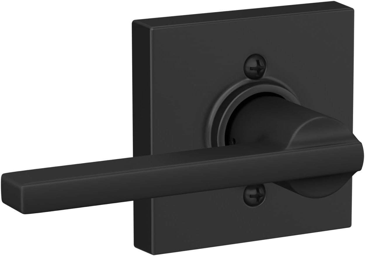 (Lot of 6) Schlage F170 LAT 622 COL Latitude Lever Dummy Door Handle,Matte Black