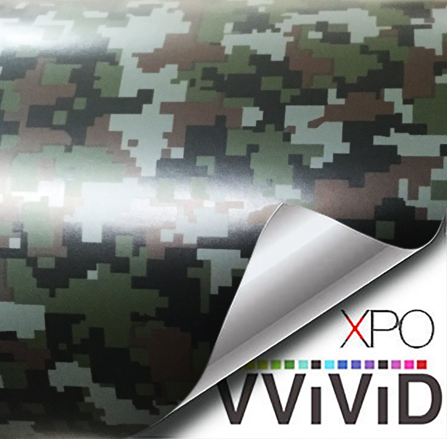 VViViD Vinyl Camouflage Pattern Wrap Air-Release Adhesive Film Sheets (15ft x...