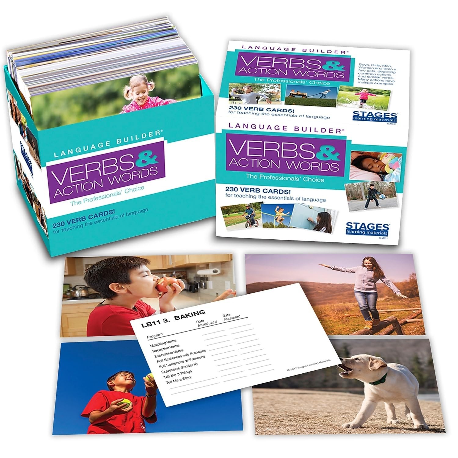Stages Learning Materials Language Builder Verb Flash Cards Photo Vocabulary ...