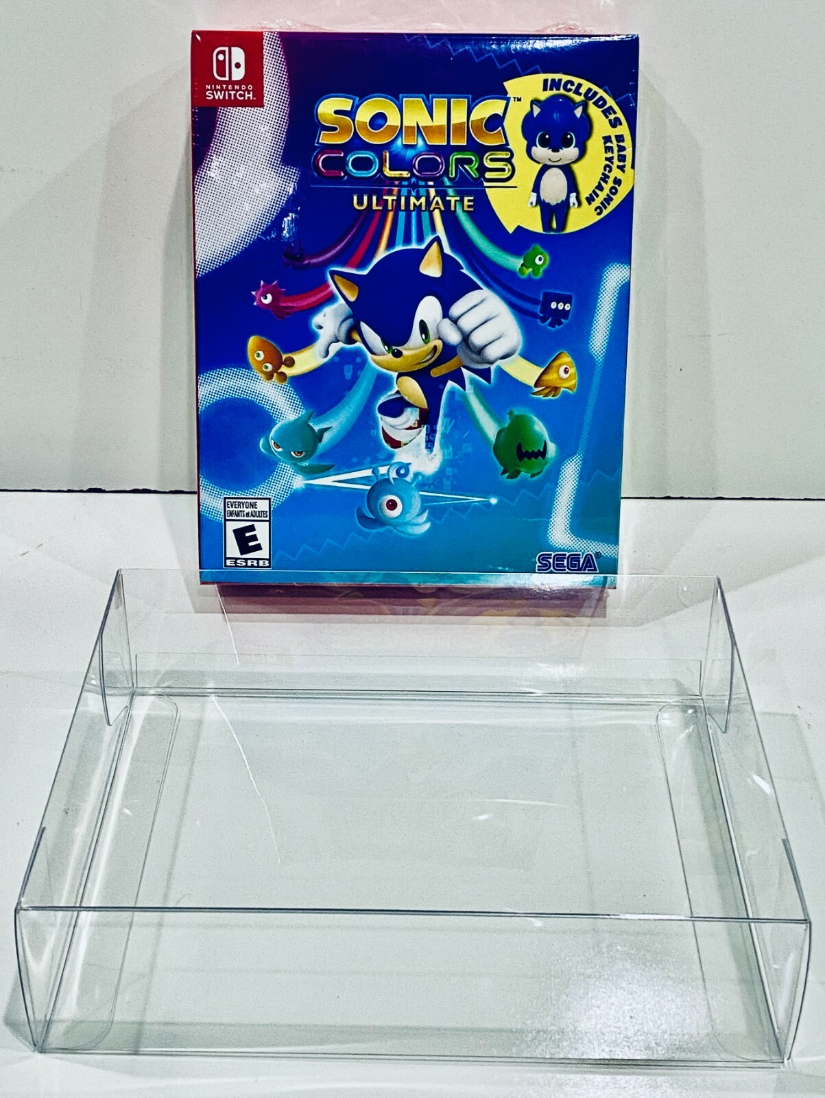 1 Box Protector For SONIC COLORS ULTIMATE Nintendo Switch. Clear Display Case