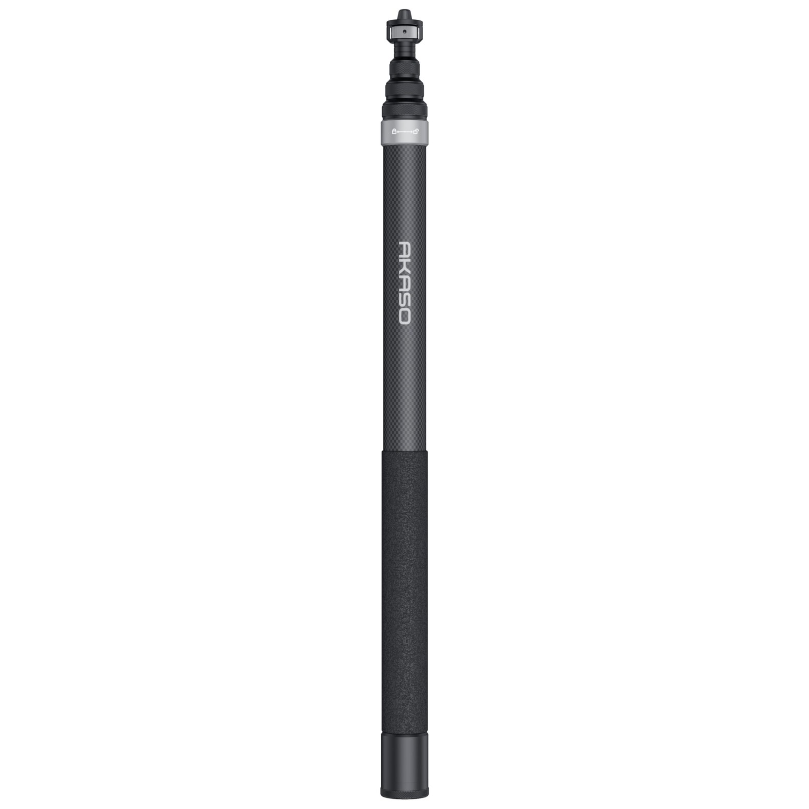 AKASO 118"/3m Invisible Selfie Stick - Carbon Fiber Extension Pole for Black