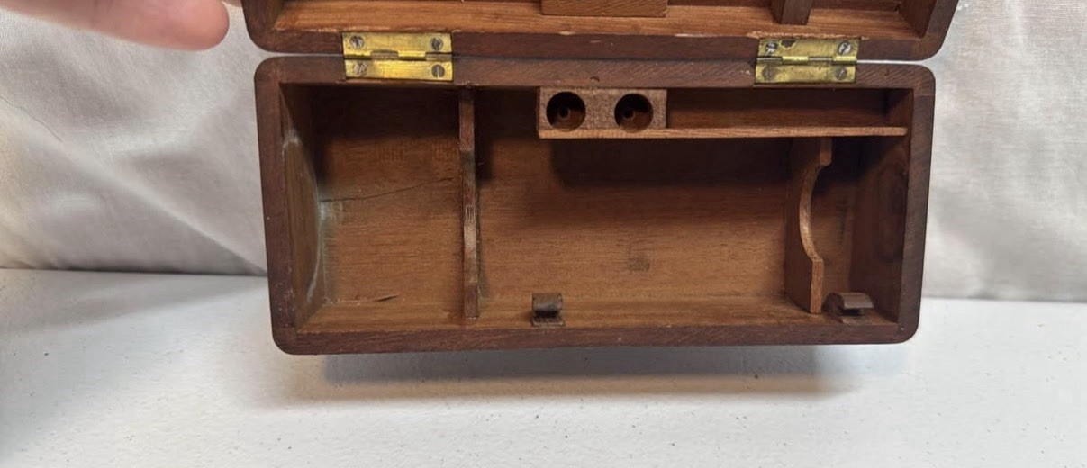 Antique Brass Field Drum Microscope With Original Box, Slides