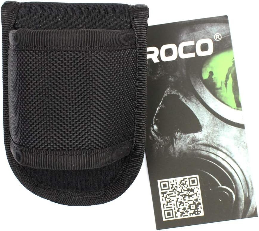 Flashlight Holster for Duty Belt, Open Top D Cell Compact Light Holder Case, Nyl