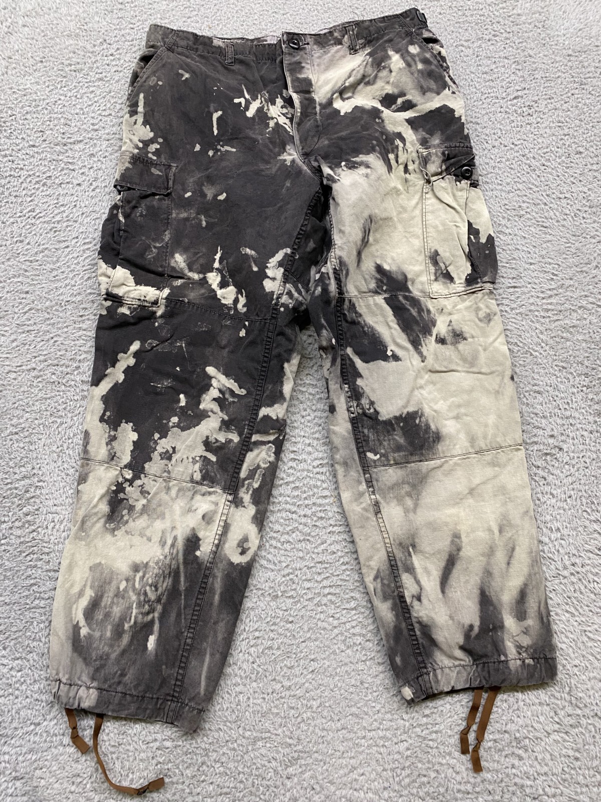 Trousers Combat Military Pants Mens Large-Reg Camo Acid Wash 8415-01-184-1355