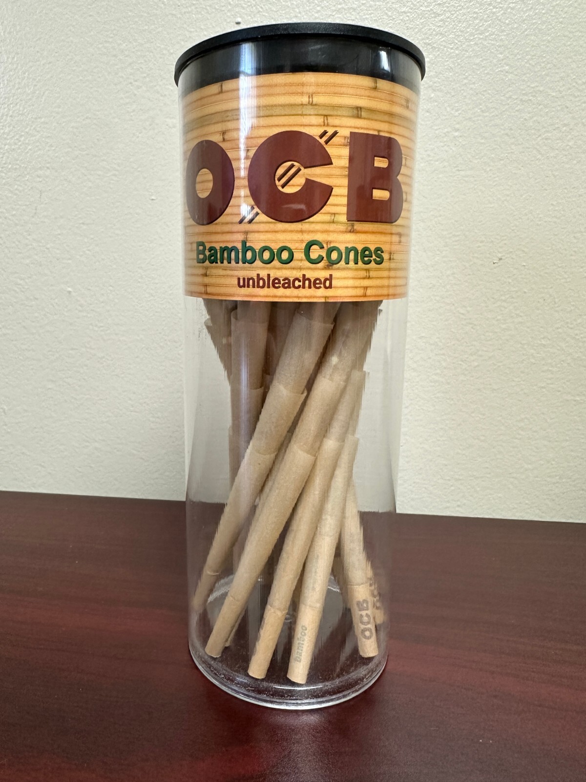 OCB BAMBOO Unbleached MINI Cone Pack 50 Cones w/Free Tube