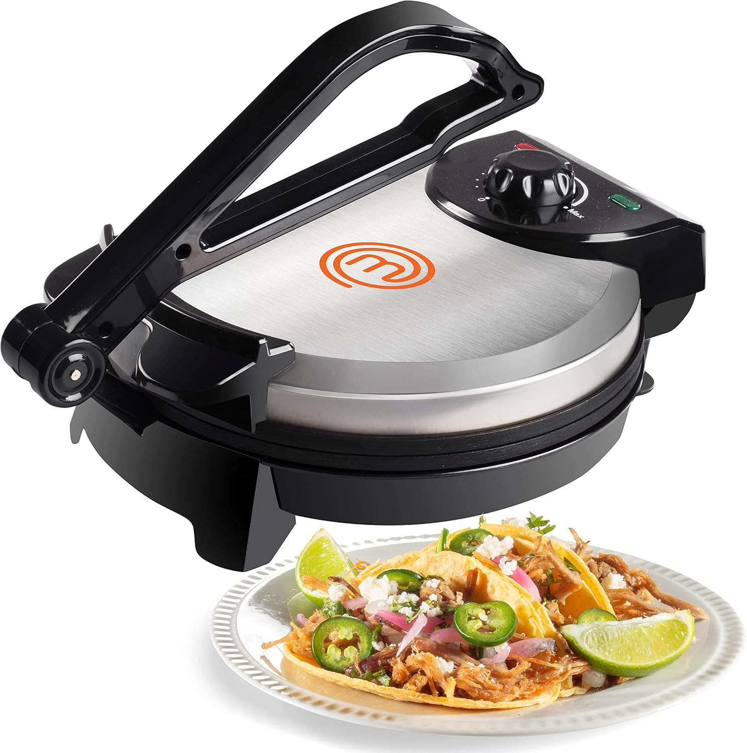 Electric Tortilla Maker - Non-Stick, Adjustable Temp for Perfect Flatbreads