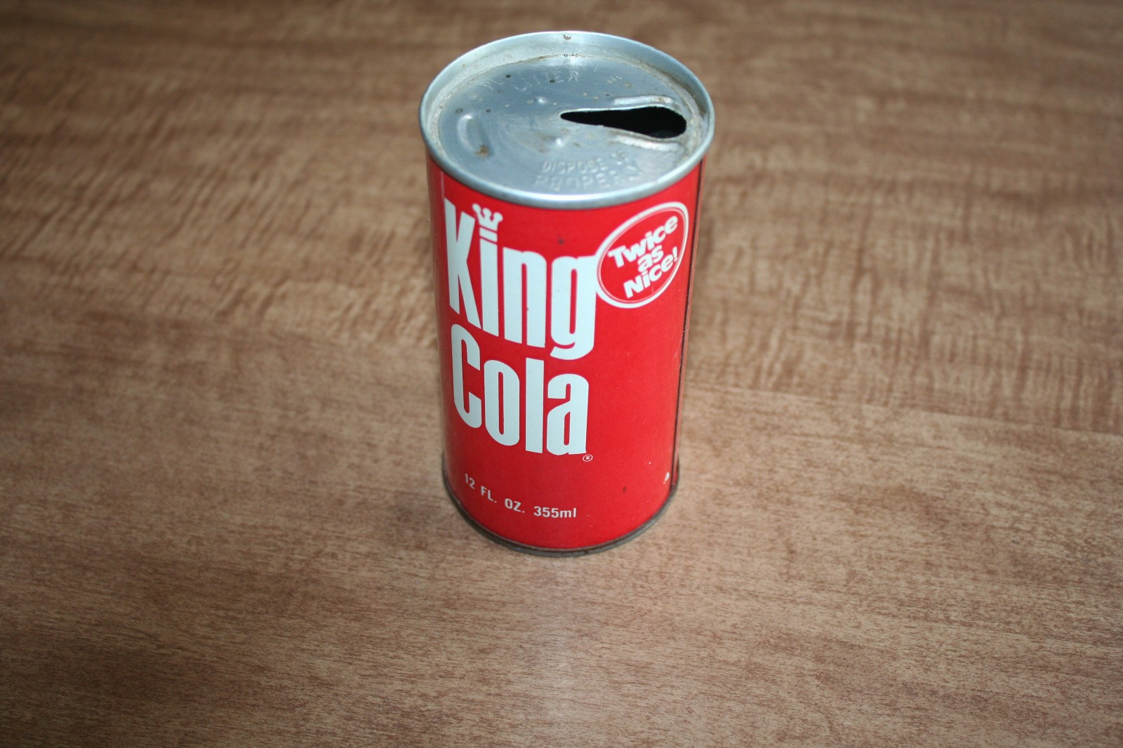 Vintage King Cola Empty 12 Ounce Steel Pull Tab Can Opened See Pix!!