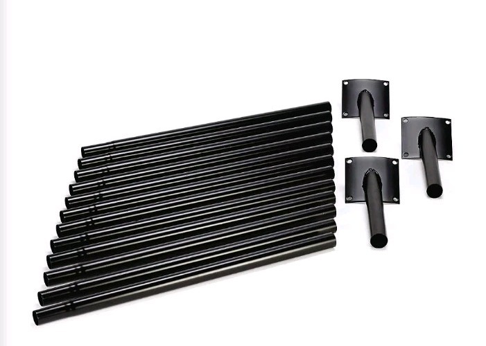 Moultrie Feeders 30-Gallon Leg Bracket and Pole Kit Black MFHP53723