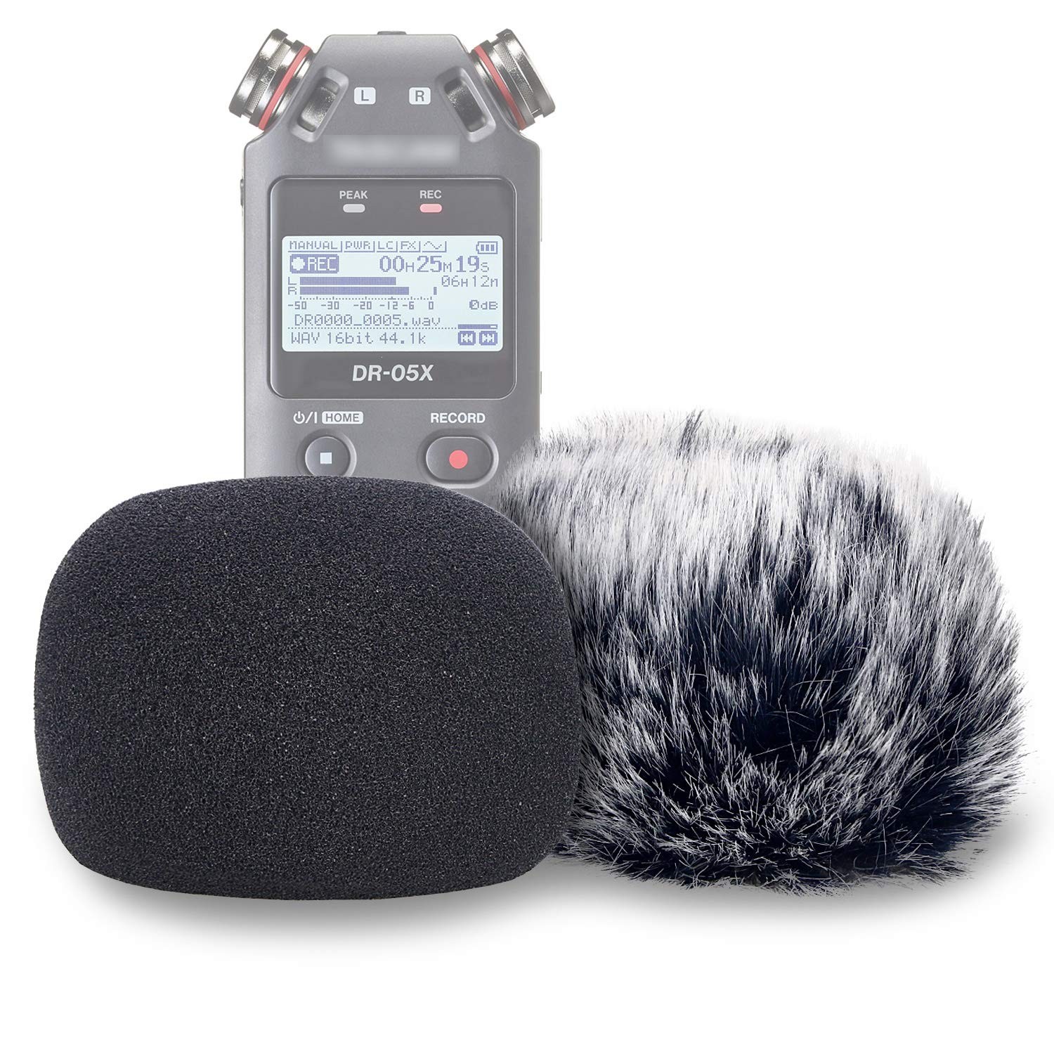 YOUSHARES DR05X Windscreen Muff and Foam Compatible with Tascam DR-05X DR-05 ...