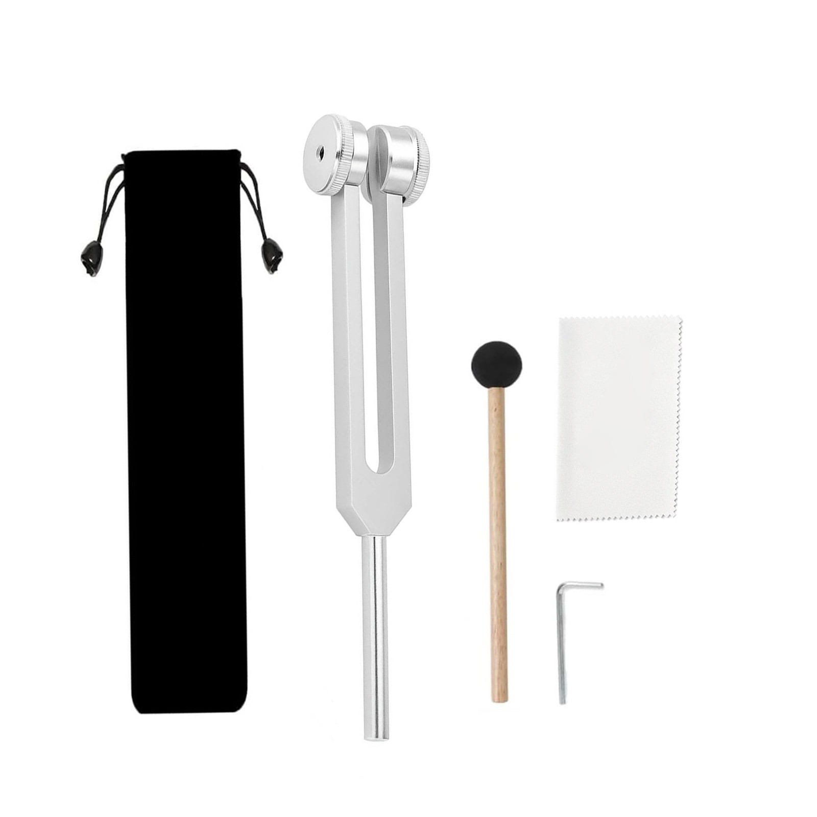 128Hz Tuning Fork Healing Instrument With Silicone Reflex Hammer Storage Bag