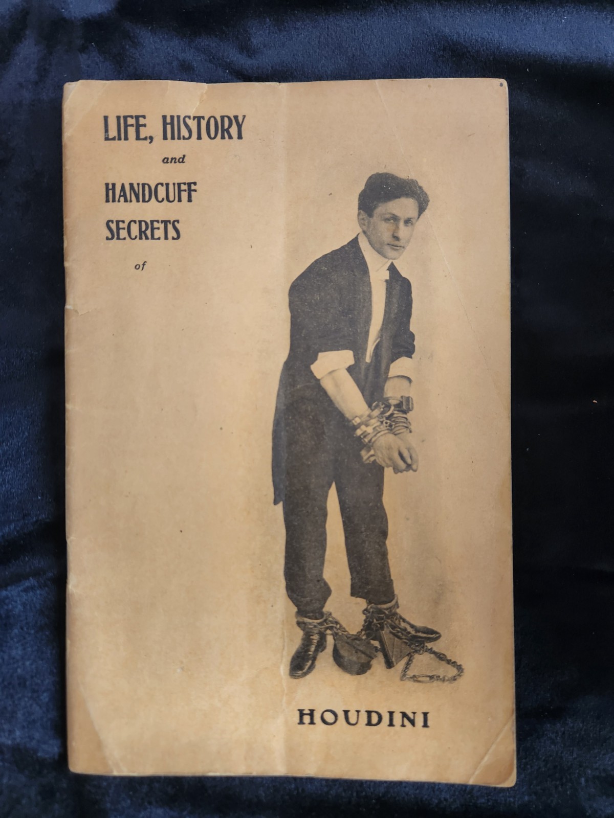 RARE ORIGINAL HOUDINI PITCH BOOK: Life, History and Handcuff Secrets 1908