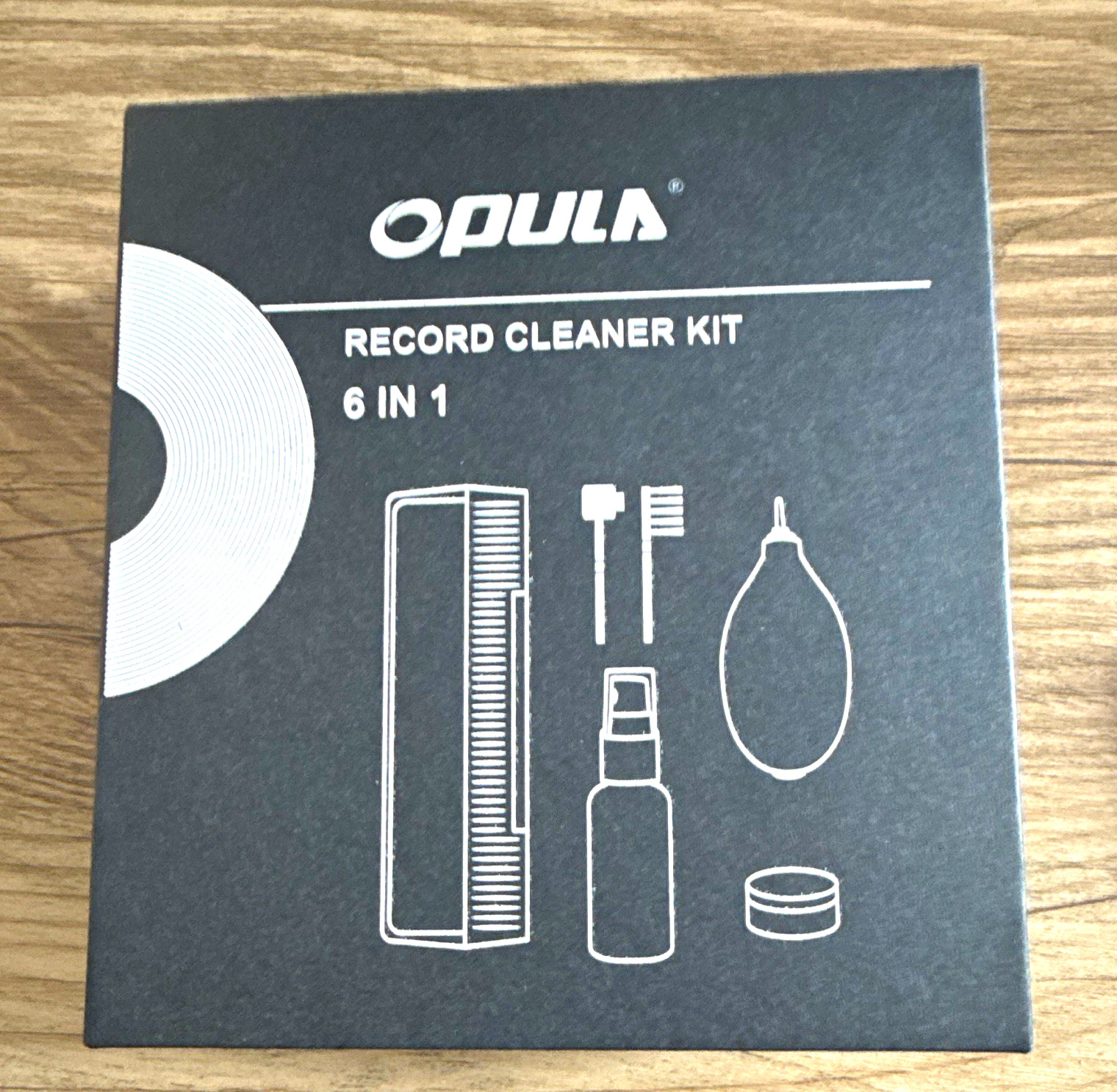OPULA 6-in-1 Vinyl Record Cleaning Kit for Records, Plastic, Boxed