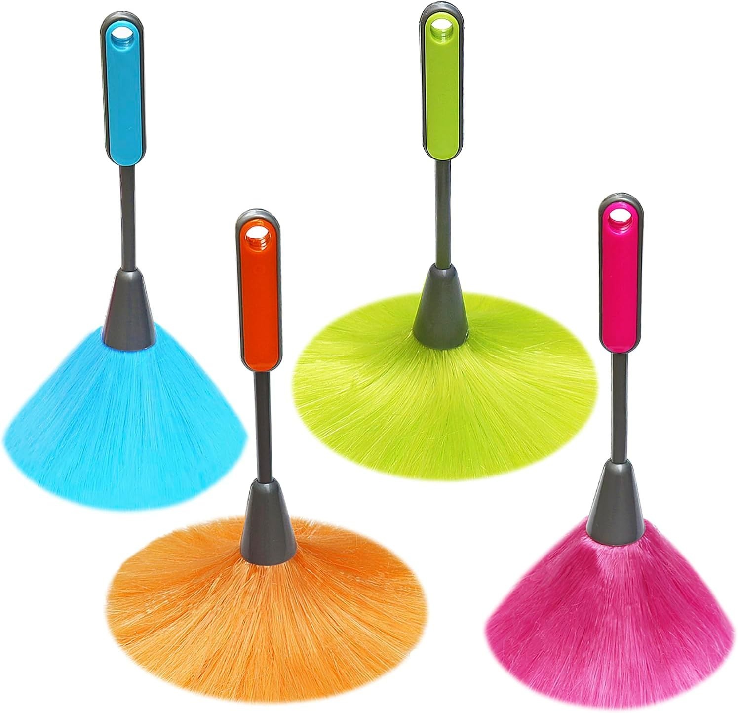 4 Pack 10" Small Microfiber Duster, Delicate Fluffy Microfiber Feather Duster,
