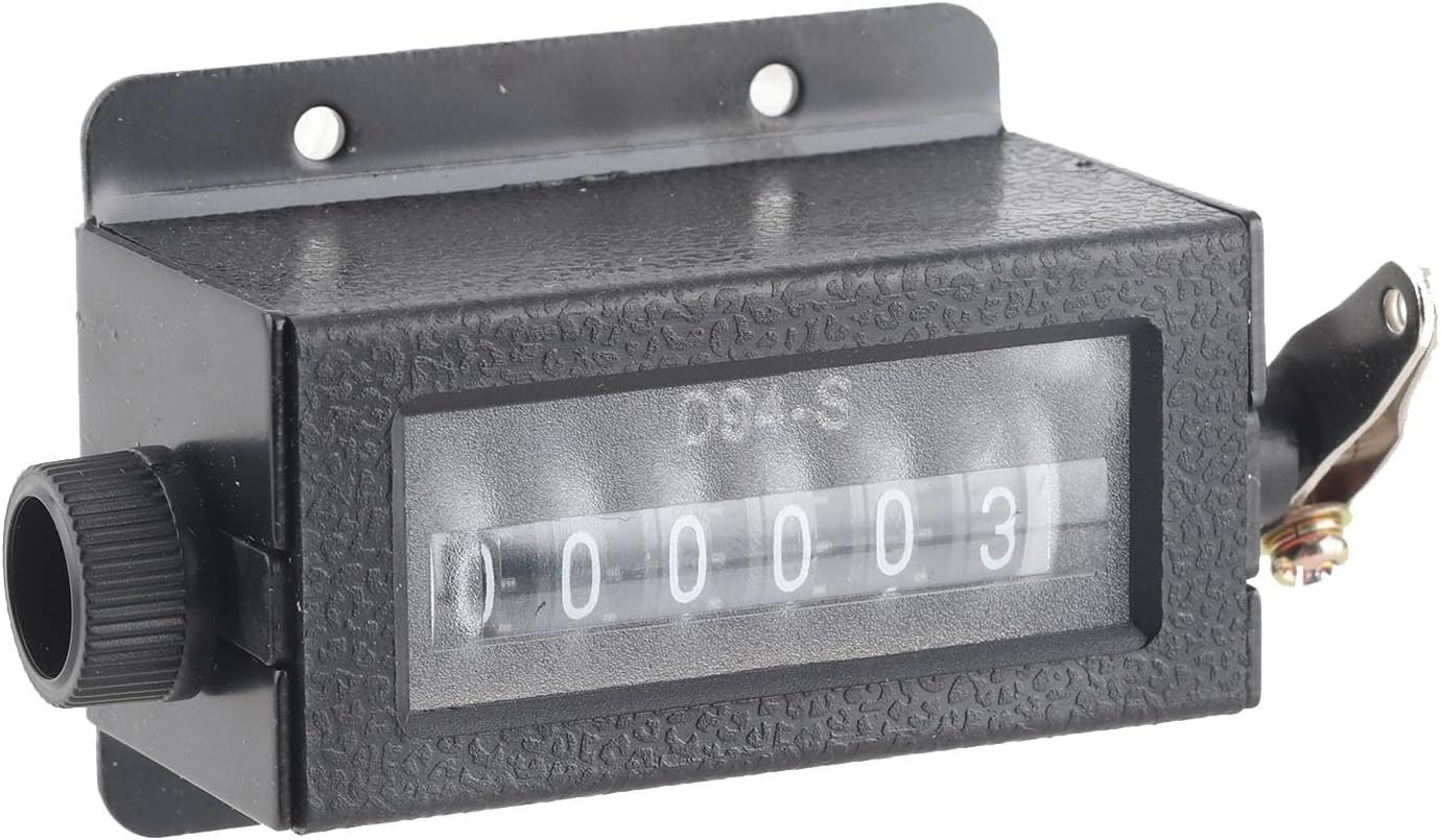 D94-S 6 Digit Counter Digital Tally Counter Resettable Mechanical Pulli