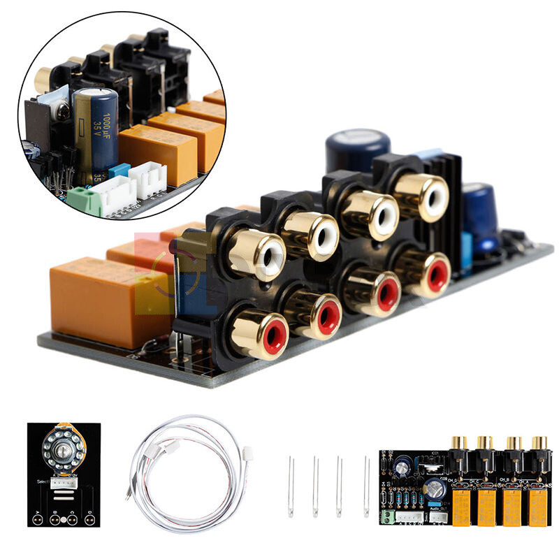 DIY Board Relay Switch Signal Selector Audio Input Signal Amplifier Board Kit