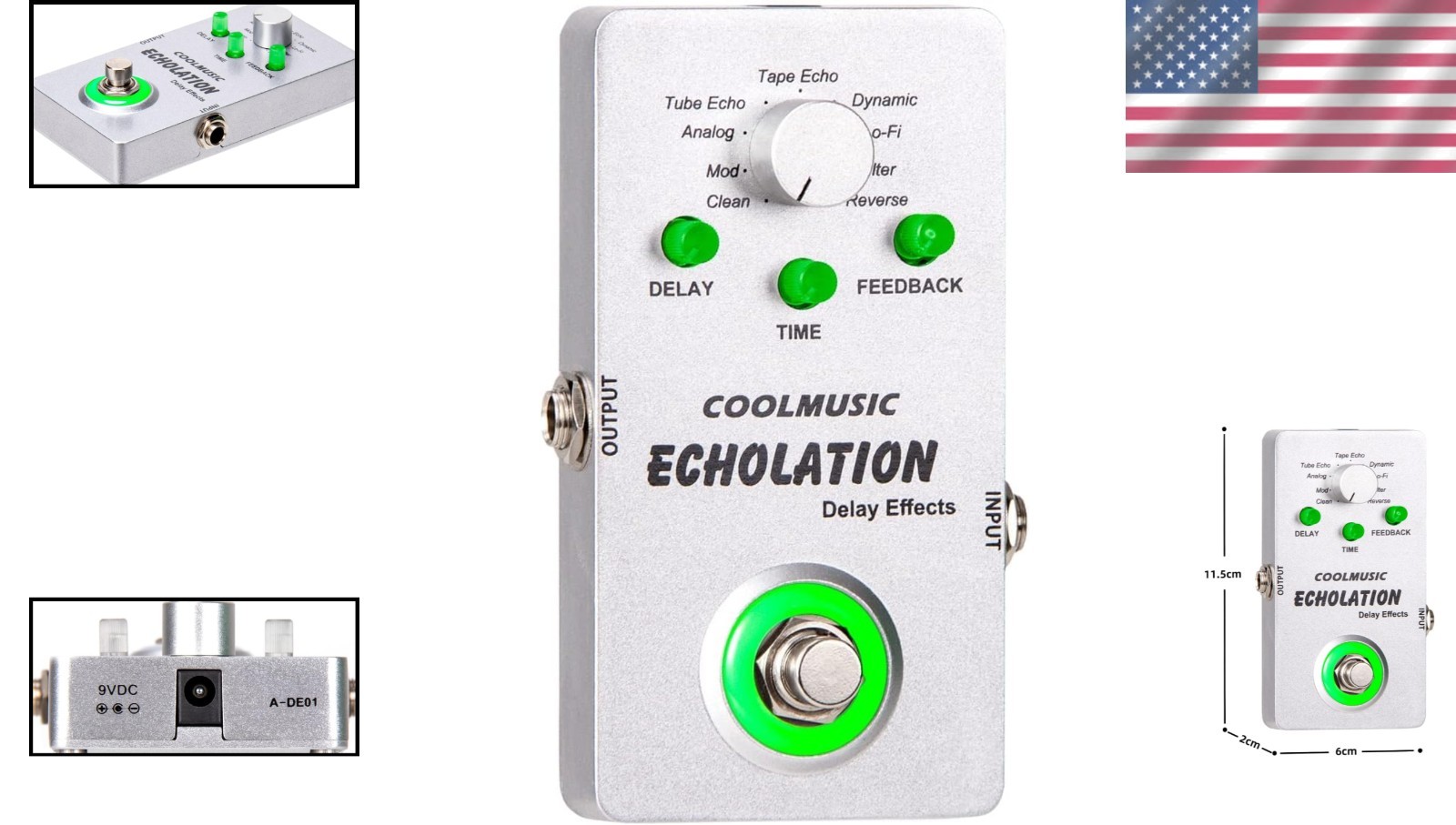 Digital Delay Pedal - Clean/Mod/Filter Effects