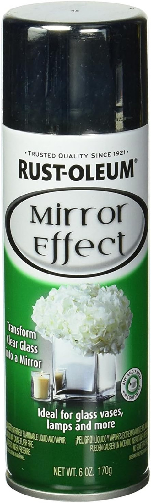 Rust-Oleum 301494 Specialty Mirror Spray, 6 Oz, Silver