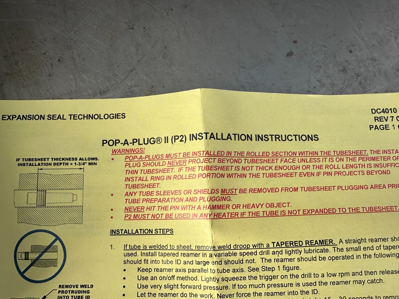 Expansion Seal Technologies Pop-A-Plug II System P2-680-S - Complete