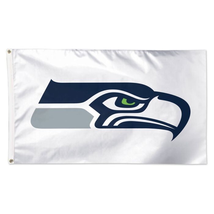 Seattle Seahawks Football fans 3x5 ft White Flag - Ideal NFL Gift Banner