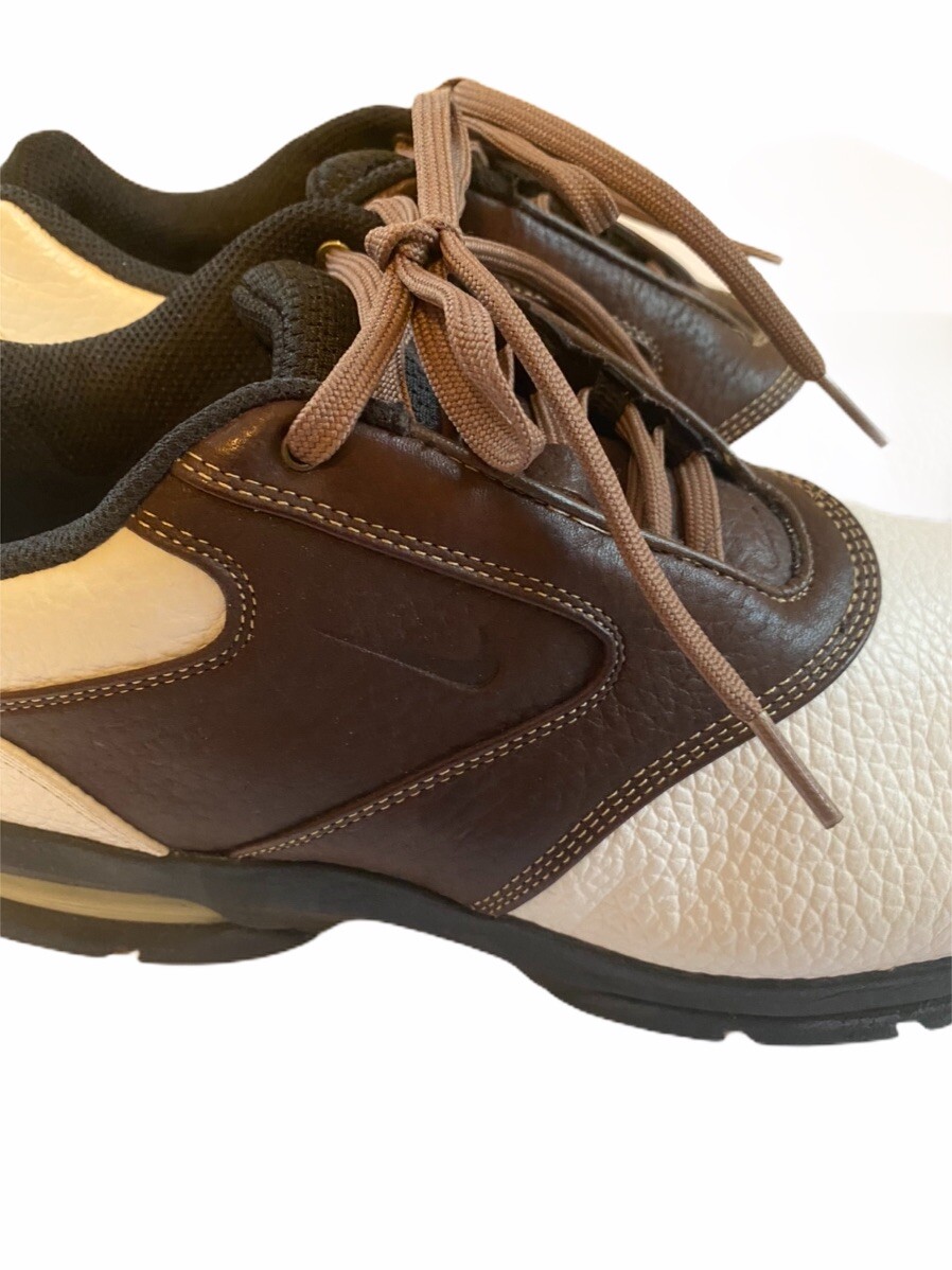 Mens Nike Performance Golf Cleats Brown/ White Size 8