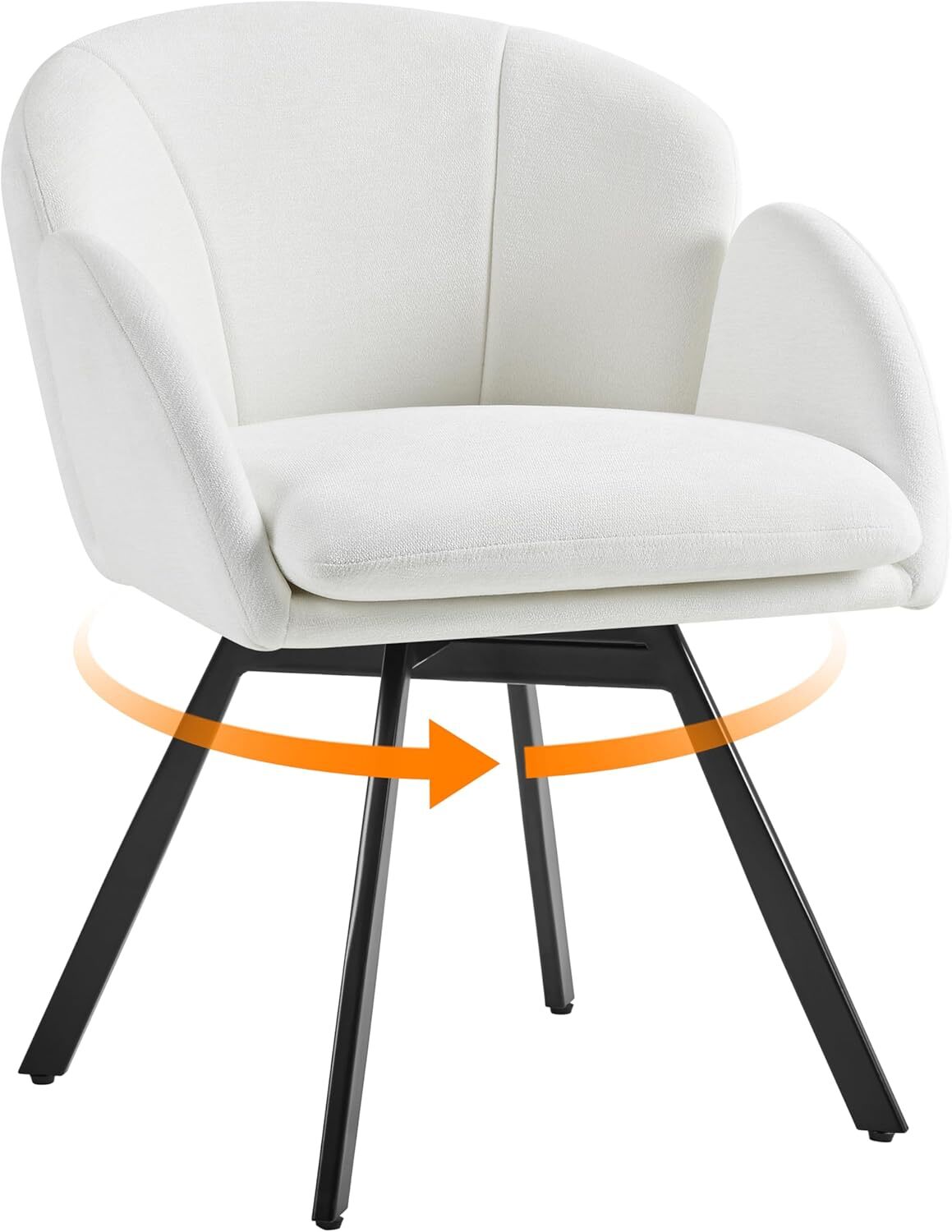Yaheetech Swivel Accent Chair, Flower Chenille Armchair, Vanity Chair Side Chair
