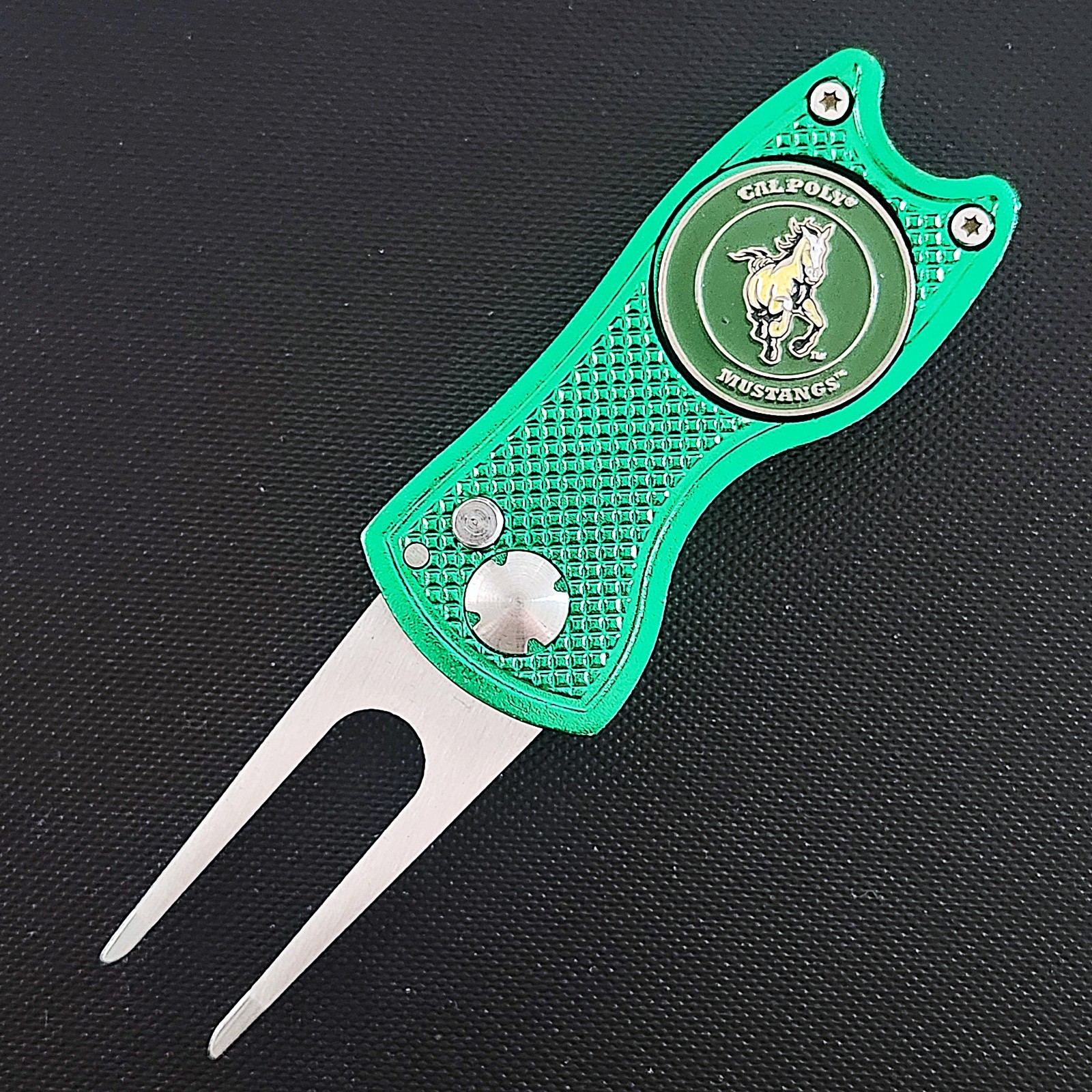 Cal Poly Mustangs Switchblade Divot Tool 2-Sided Golf Ball Marker