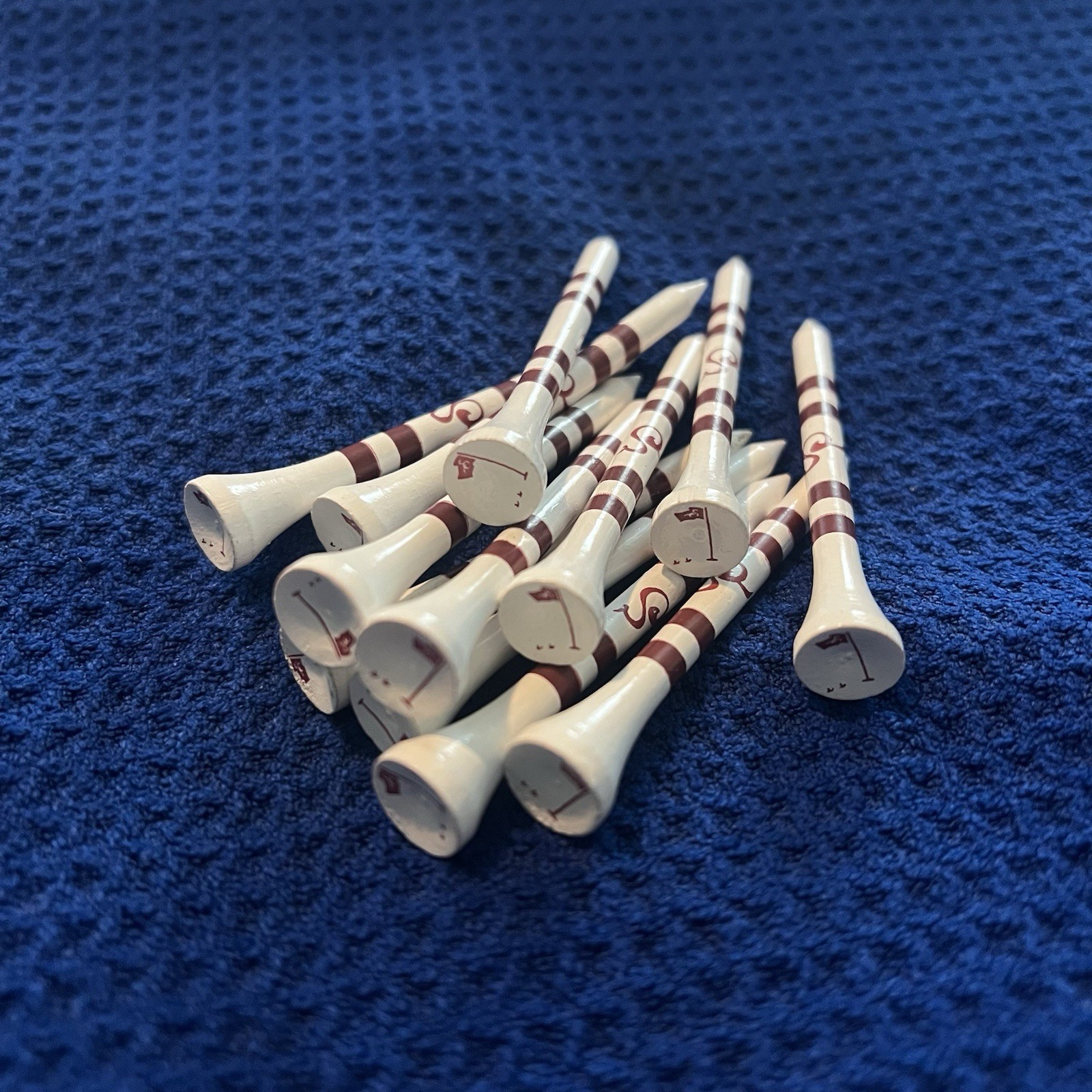 Stymie Logo Golf Tees 12 Count White Red