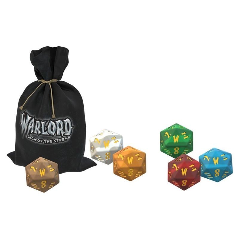 Warlord Saga of the Storm D20 Dice & Bag Set New Sealed Free Shipping USA