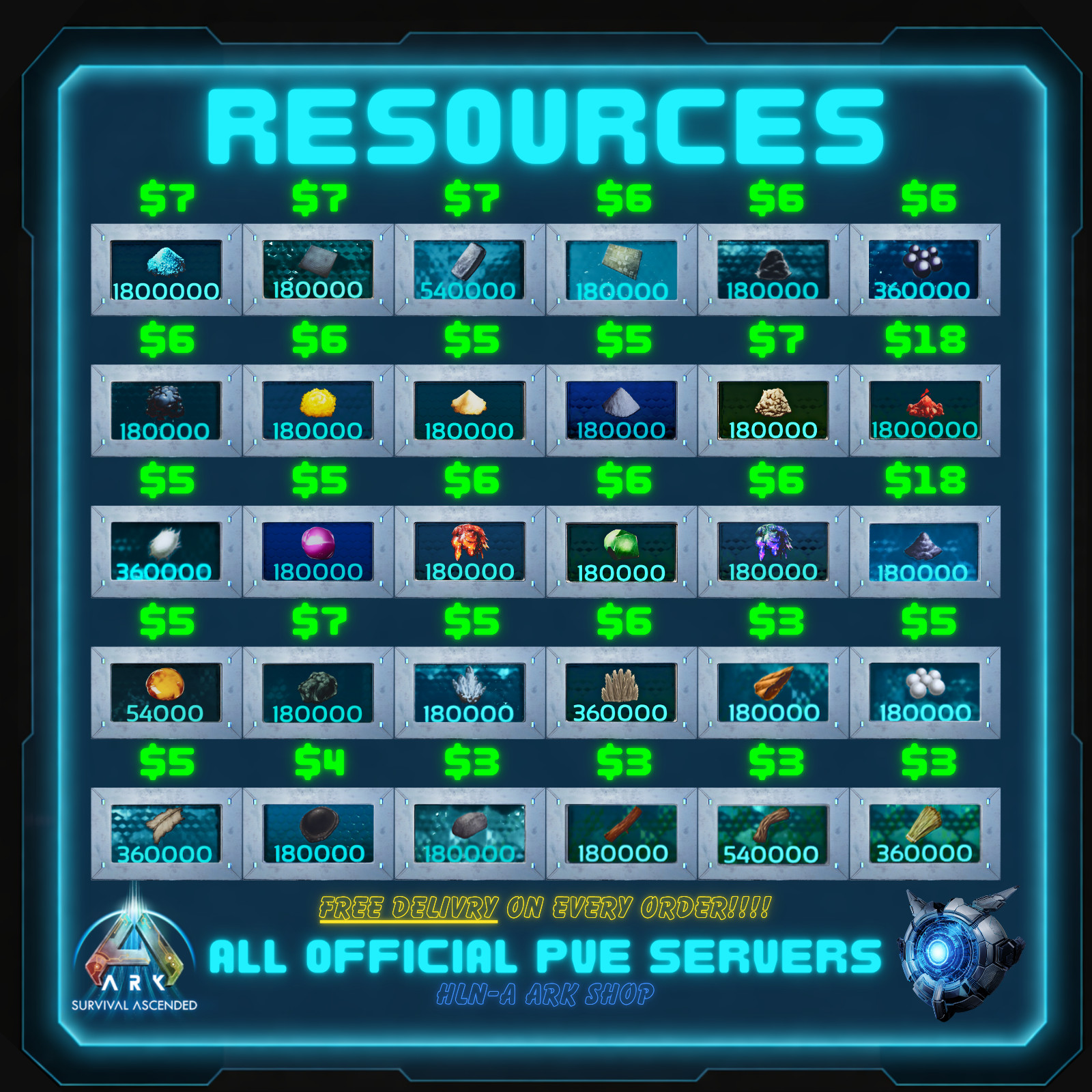 ARK-Survival-Ascended-Resources-Pairs-Free-Delivery-PvE-Bulk-Pricing-HLNA