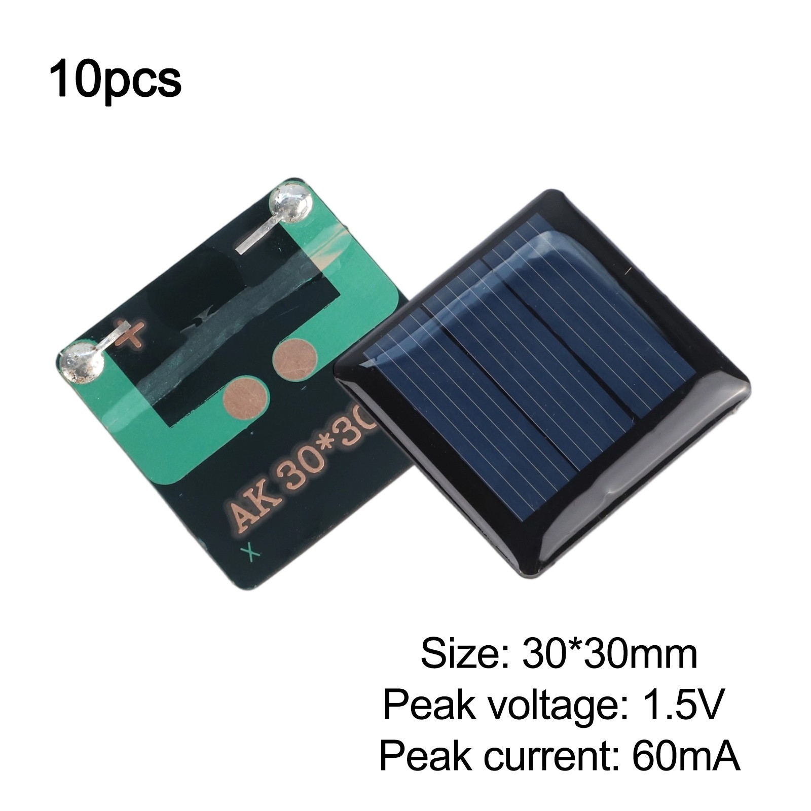 Solar Panel Cells Pack of 10 Suitable for Small Solar Systems and Projects