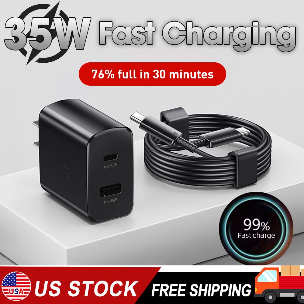 Super PD Power Adapter Duo Wall Charger+Cable For Samsung For Xiaomi Android