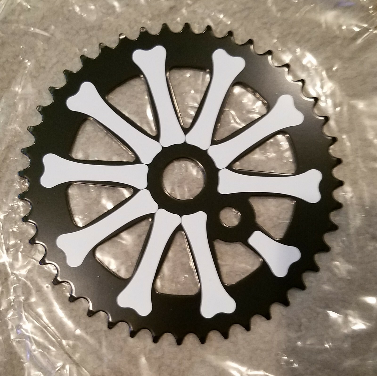 New Black n white BONES Beach cruiser bicycle sprocket 44 tooth