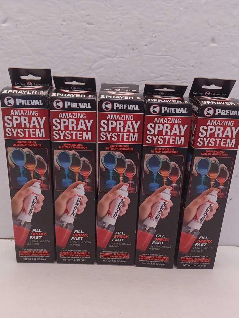 Preval Sprayer System 60psi Fluid Control FOR Paint #0267 NEW IN BOX LOT OF 5