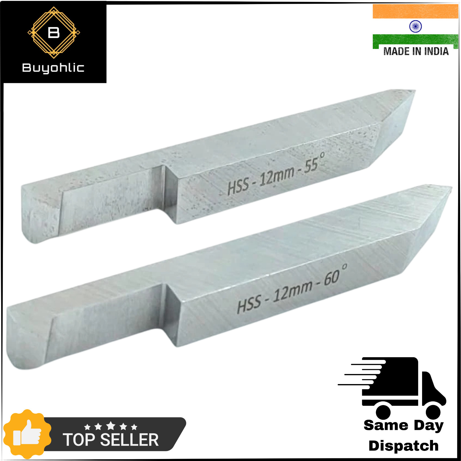 Set Of 2 High Speed Steel Double End Threading Tool