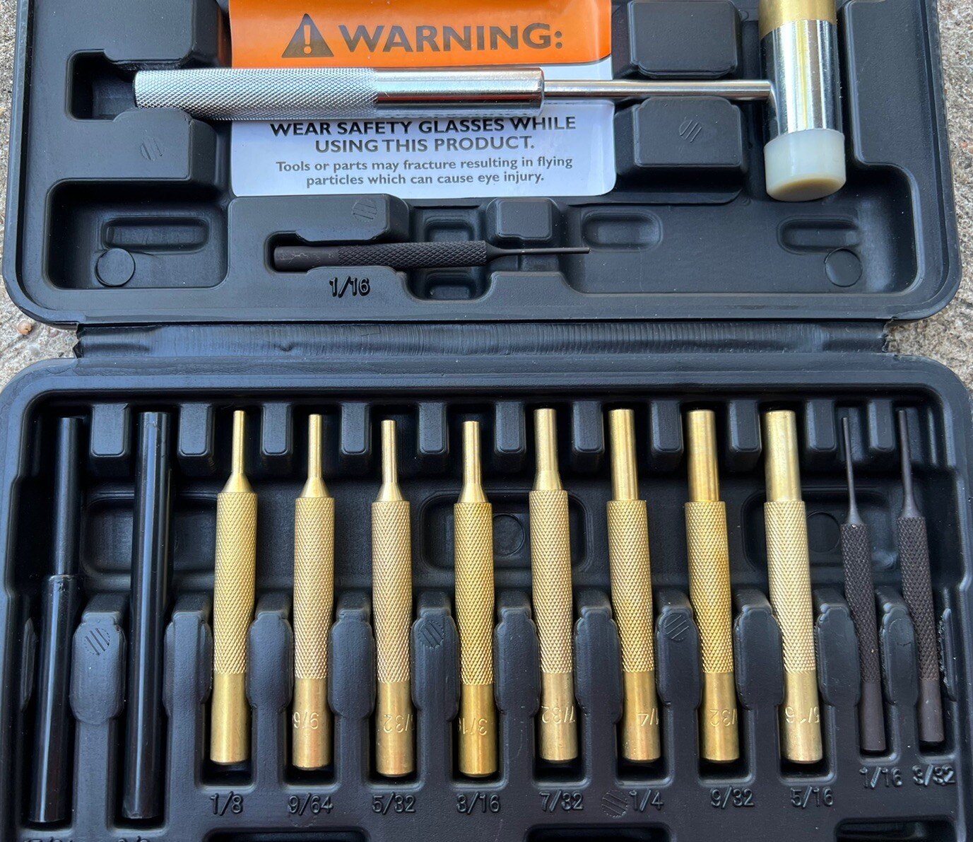 Wheeler Engineering Hammer and Punch Set with Brass, Steel, Plastic Punches