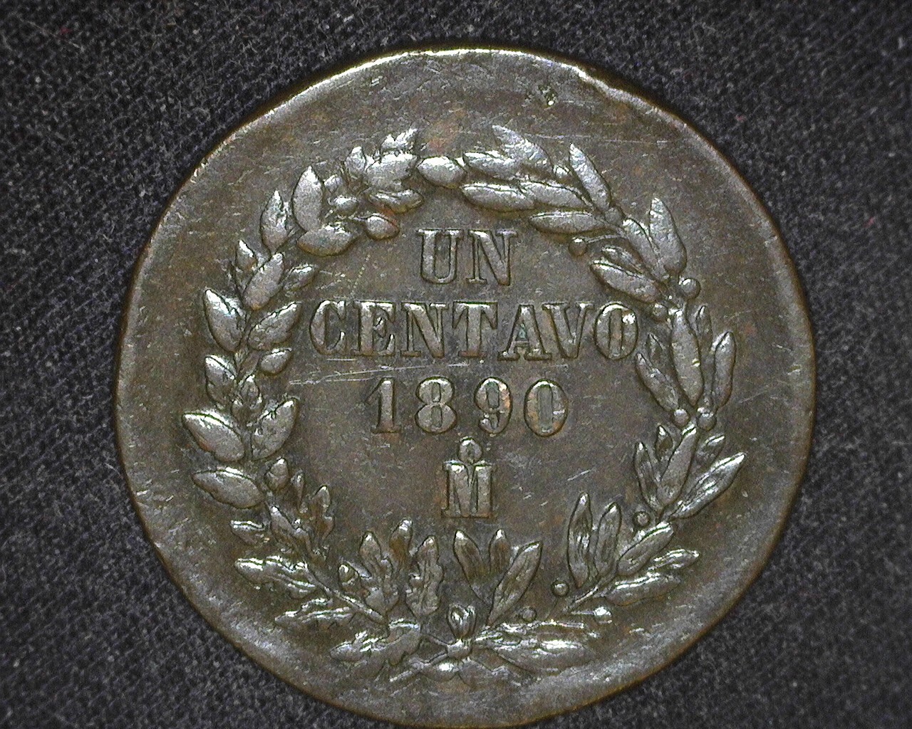 MEXICO 1890 Mo 1 CENTAVO KM391.6 EXTREMELY FINE ~46