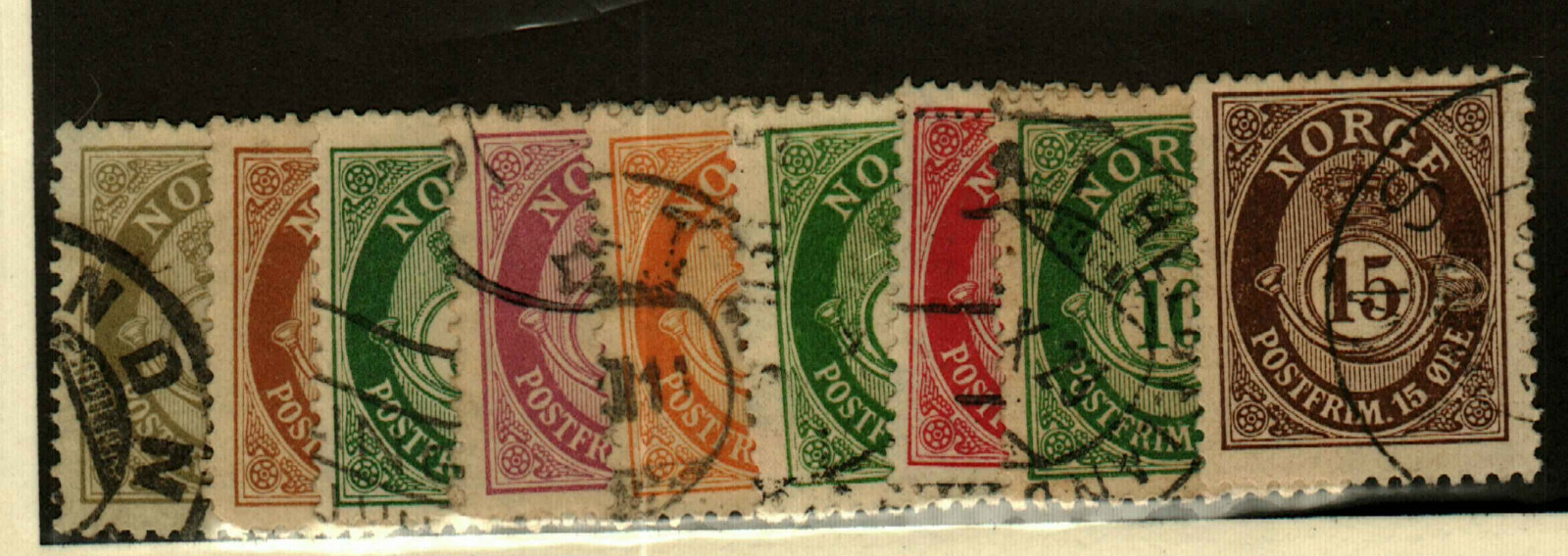 Norway #74-81, 83 used