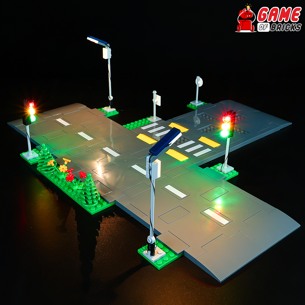 LED Light Kit for Road Plates - Compatible with LEGO® 60304 set