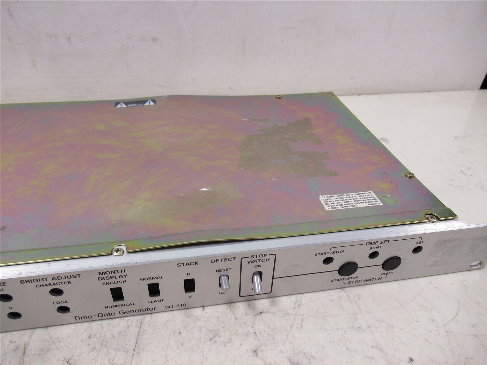 Panasonic Time-Date Generator WJ-810 Vintage Rack Mount Production Deck