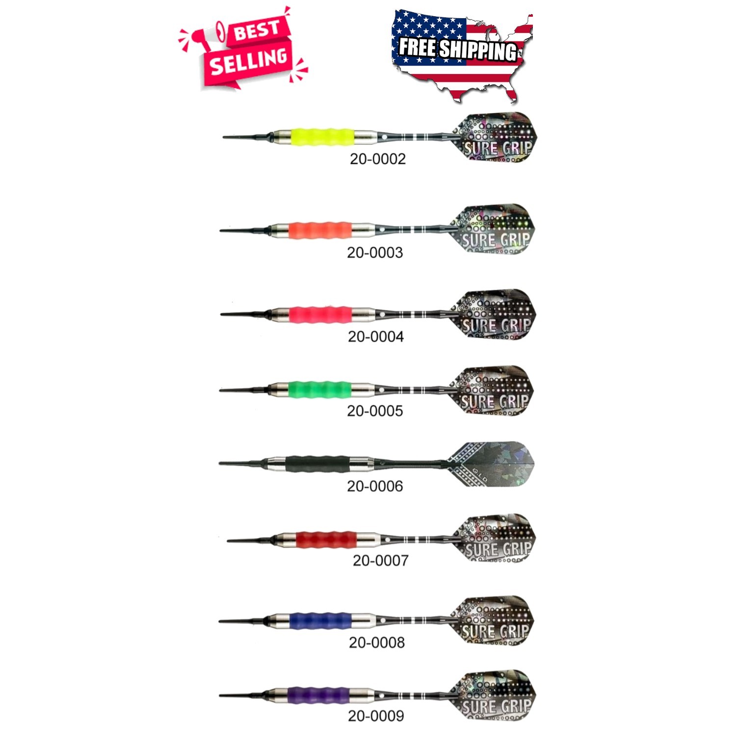 Soft Tip Darts 16g Pink Nickel Silver Alloy Sure Grip Set for Electronic Boards