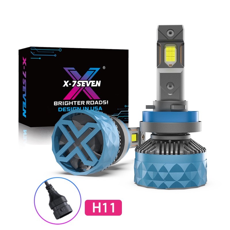 2x X-7SEVEN H11 Car LED Headlight Bulb 190W 38000LM 6500K CANBUS Conversion Kit