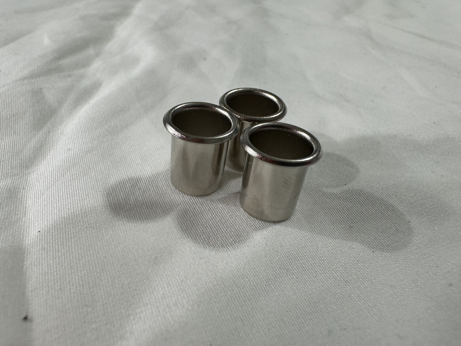 3 Ludwig Factory Grommet Air Vent,Fits 3&6ply 60’s-80’s Drums 3/8 x 1/2” Chrome
