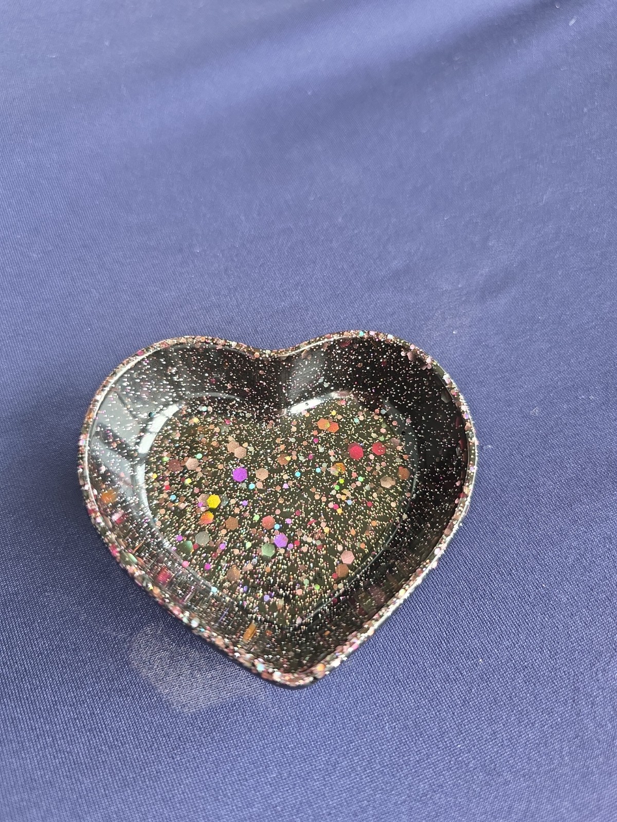 Heart Shaped New Epoxy Resin Trinket Sparkled Dish