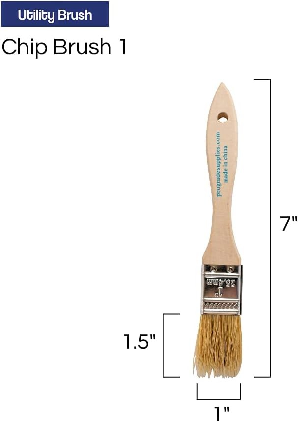 Chip Paint Brushes - 36 Ea 1 Inch Chip Paint Brush Light Brown